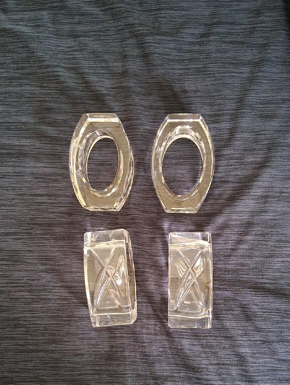 Waterford Clear Crystal Napkin Rings - Set of 4